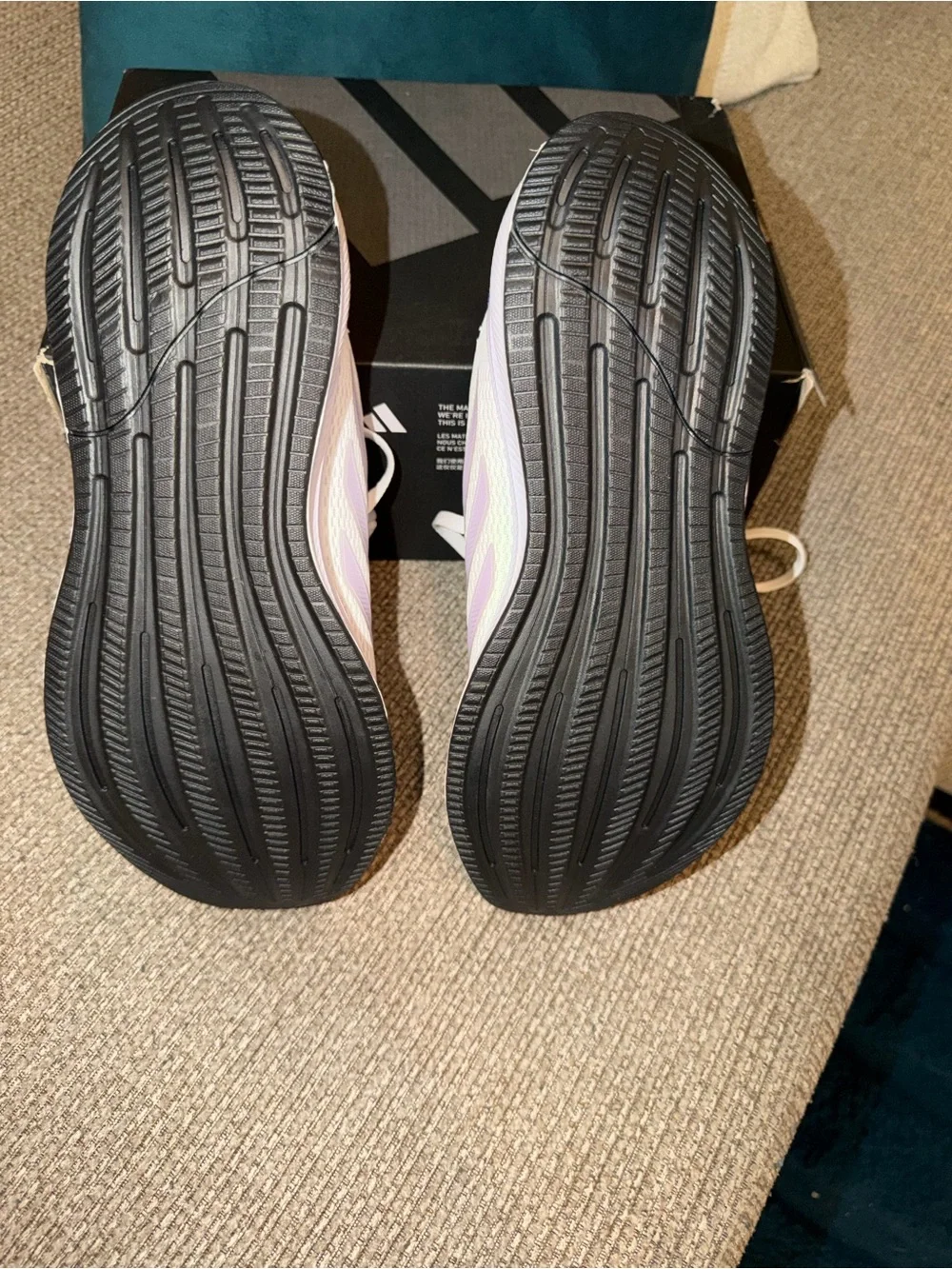 NEW! adidas Women’s White Athletic Shoes with Purple Lining and Pastel Accents